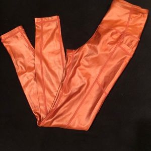 Ethos Copper liquid athletic leggings